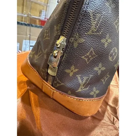 Louis Vuitton Monogram Alma PM Vintage 1994 Satchel Bag Brown with dust bag - Picture 9 of 16